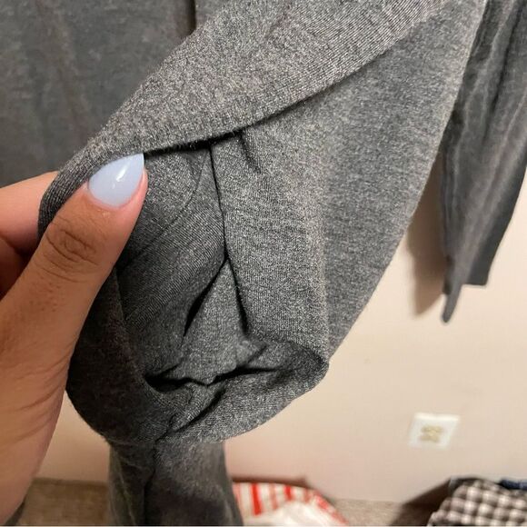 Athleta Purana Wrap Sweatshirt Charcoal Heather Grey- Size Small - Picture 9 of 9